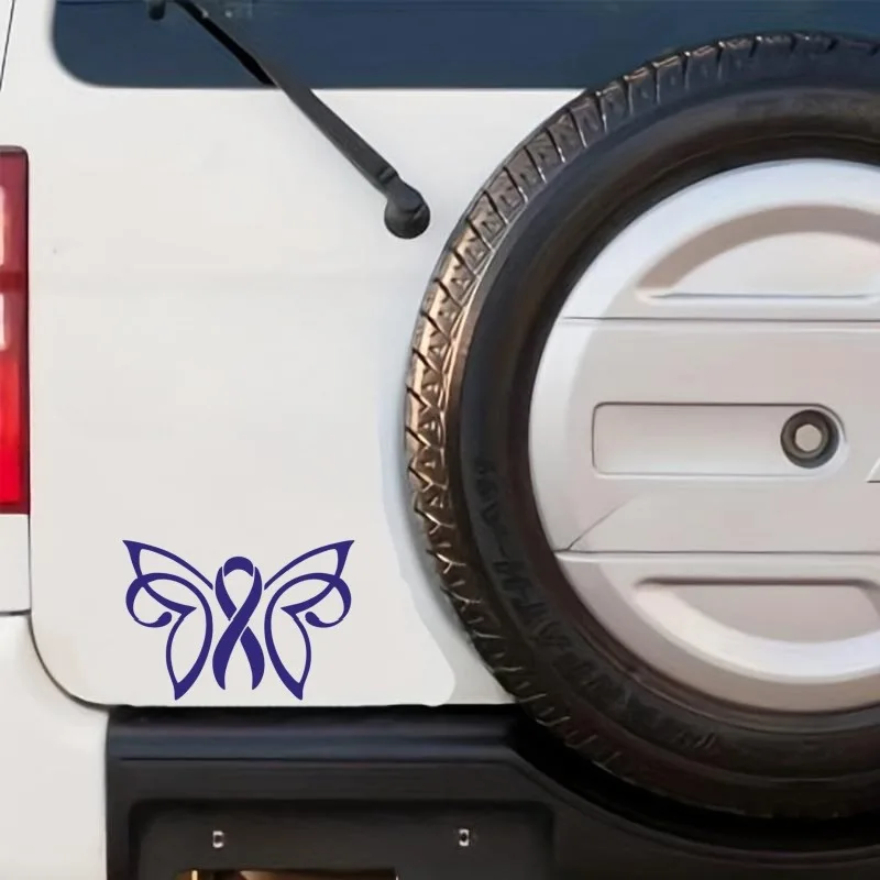 Butterfly Awareness Ribbon Waterproo Vinyl Sticker Car Motorcycle Home Appliance Truck Window Exterior Styling Accessories