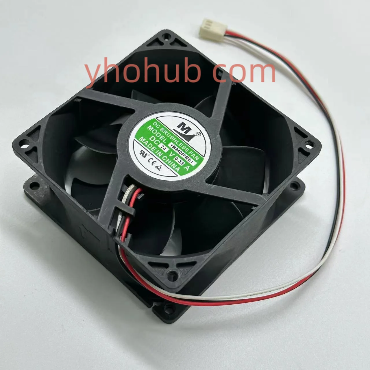 Huaxia Hengtai YM2409PMB1 DC 24V 0.33A 92x92x38mm 3-Wire Server Cooling Fan