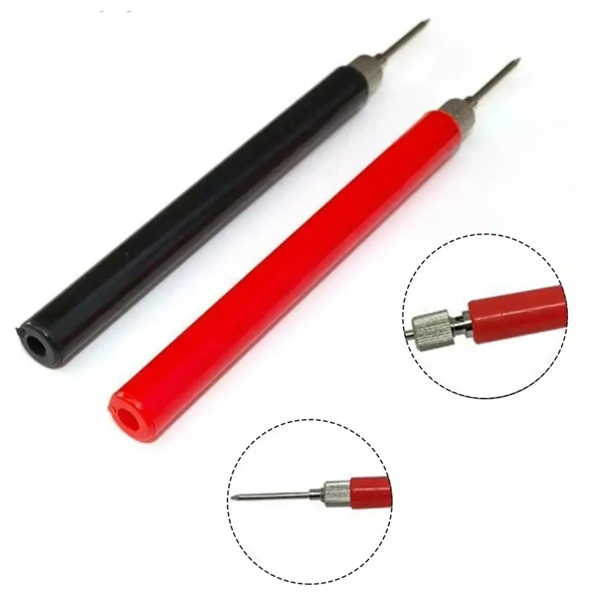 DT57 LATEST MODEL 10Pcs Red Black Spring Test Probe Tip Insulated Test Hook Wire Connector Test Pin for Multimeter