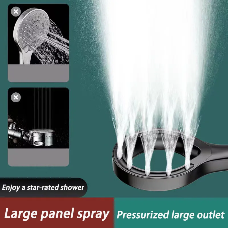 Single Mode Spray Shower Head Spa High Pressure Message Big Panel Booster Mixer Bathroom Faucet Accessories Set Hose Bracket