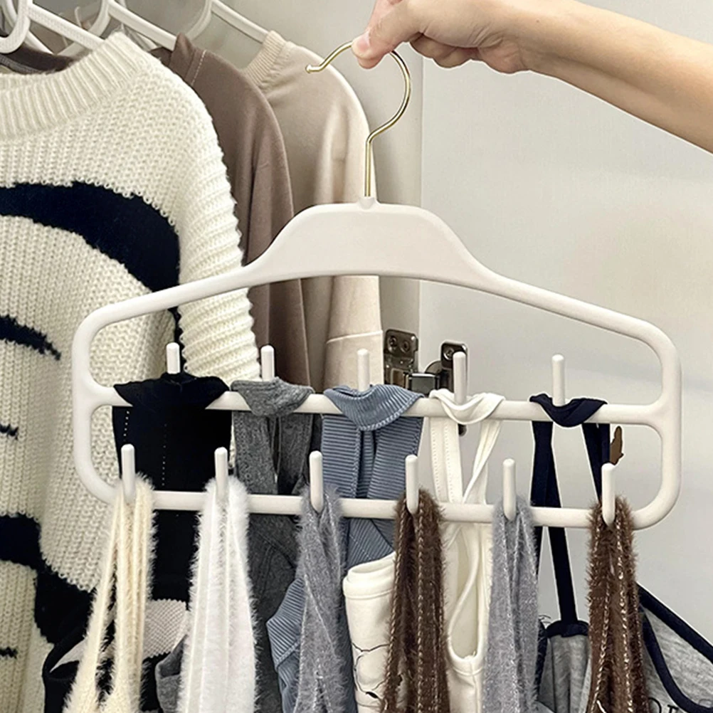 

2pcs Belt Hanger Organizer Multi-Slot Tie Hanging Rack Closet Storage Scarf Shawl Holder Heavy Duty Accessories Organizer