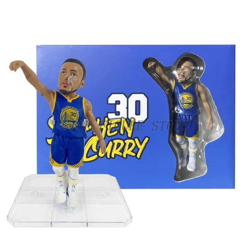 CurryAction Figuren 13 cm Basketballstars, PVC-Sammelpuppen, Autozubehör für Basketballspieler, Geschenkspielzeugmodelle für Kinder