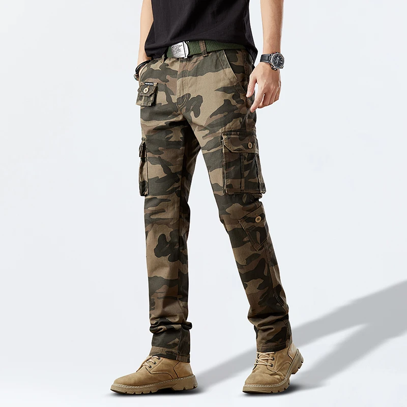 Men's Cargo Pants Casual camouflage Multiple Pockets Trousers Streetwear Outdoors Sweatpants