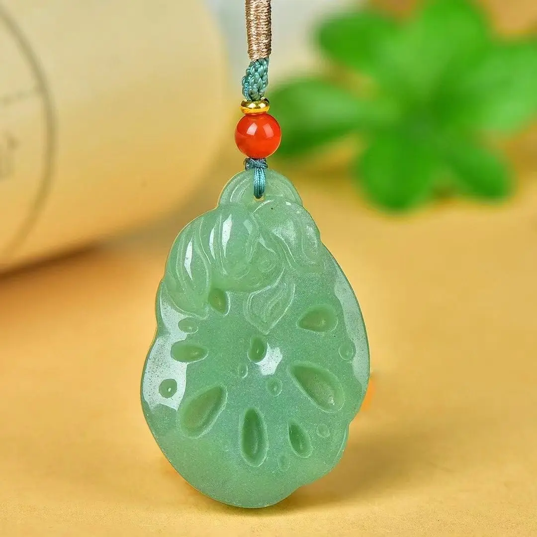

Natural Jade Dongling Jade Lotus Root Pendant Pendant Men's and Women's Lotus Root Broken Necklace