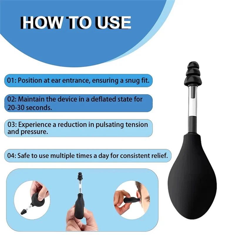 ABPR-Silicone Ear Pressure Relief Device For Managing Headaches, Portable And Effective