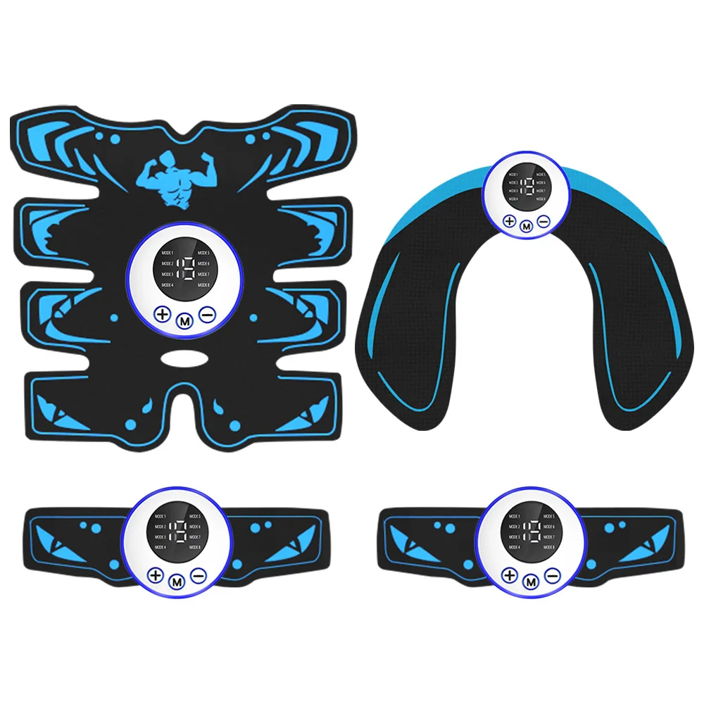 

USB перезаряжаемый тренажер для брюшного пресса EMS, 8 комплектов стимуляторов мышц пресса, тонизирующее устройство всего тела для домашнего использования