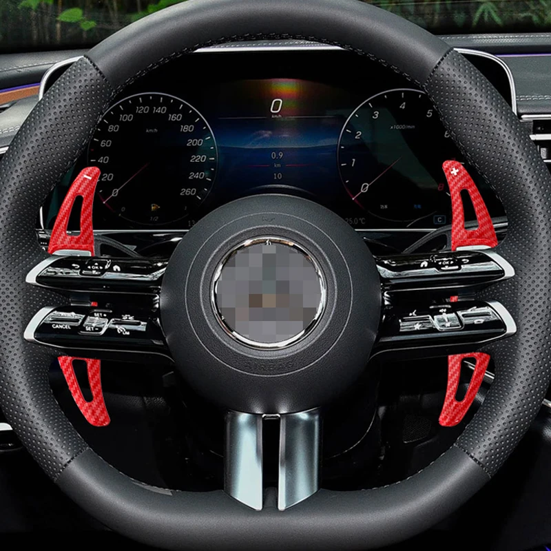 Für Mercedes-Benz A B C E S GLC EQE EQS Klasse 2021-2024 Auto Lenkrad Schaltwippen Aluminium DSG – Detail 2