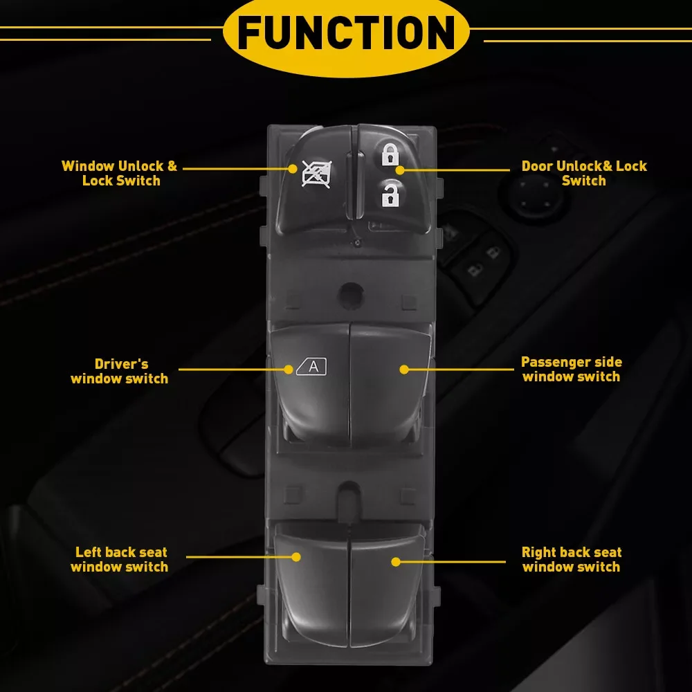 New Master Window Power Switch For 2013 2014-2018 Nissan Altima Rogue Sentra LEAF 25401-3SH1A 25401-3TA5A 254013SH1A 254013TA5A