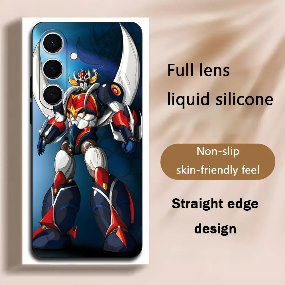 Чехол для телефона с аниме-роботом НЛО для Samsung Galaxy S25 S24 S23 S22 S21 S20 Plus Ultra Note20, мягкий черный