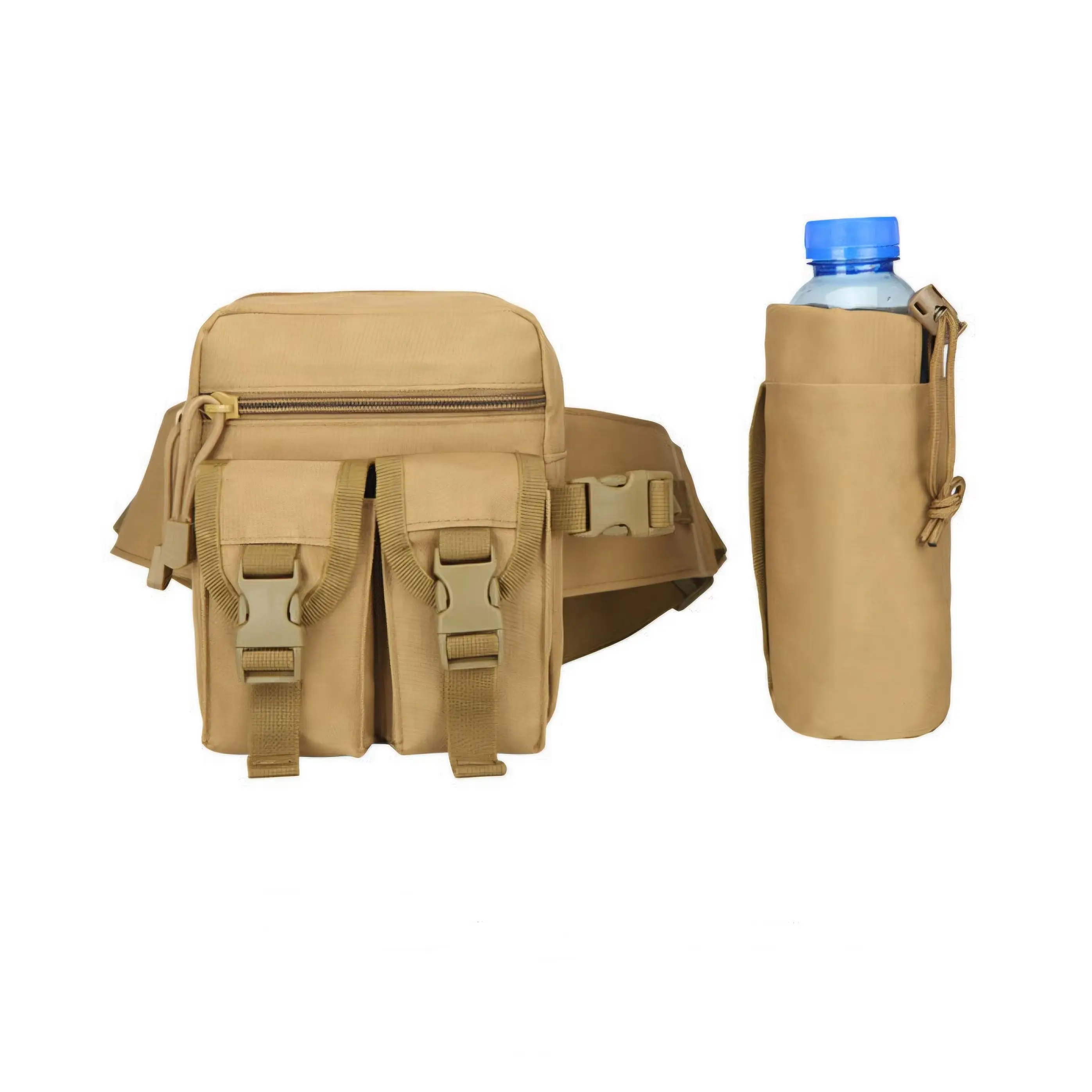 Multi-function waist pack, field hiking portable multi-function bag, can hold water bottle, mobile phone storage bag