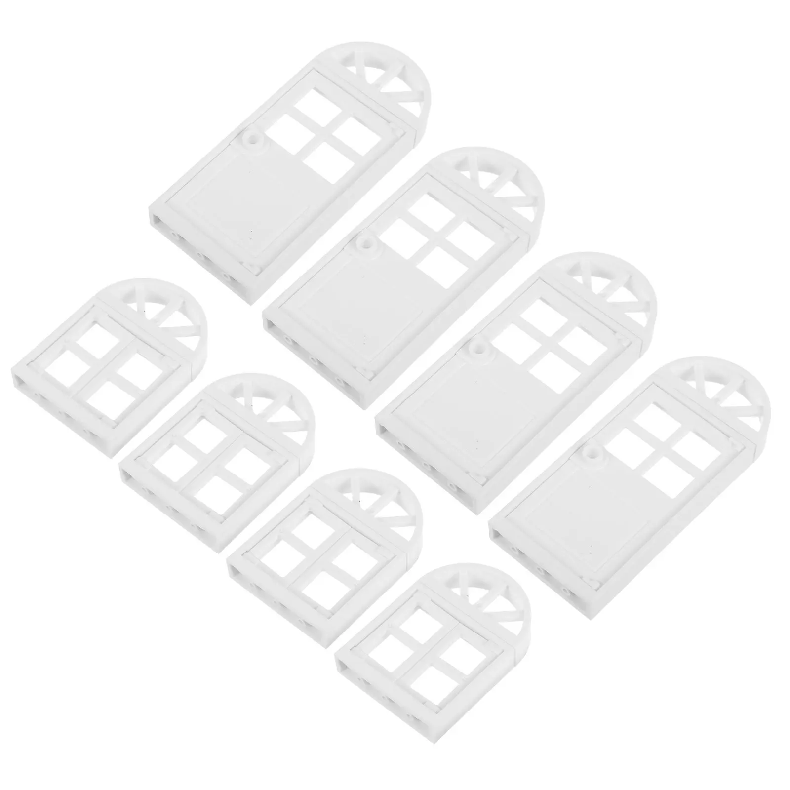 

8 Pcs Mini Dollhouse Window Frame Door High Simulation Model Collection Ornament Kit
