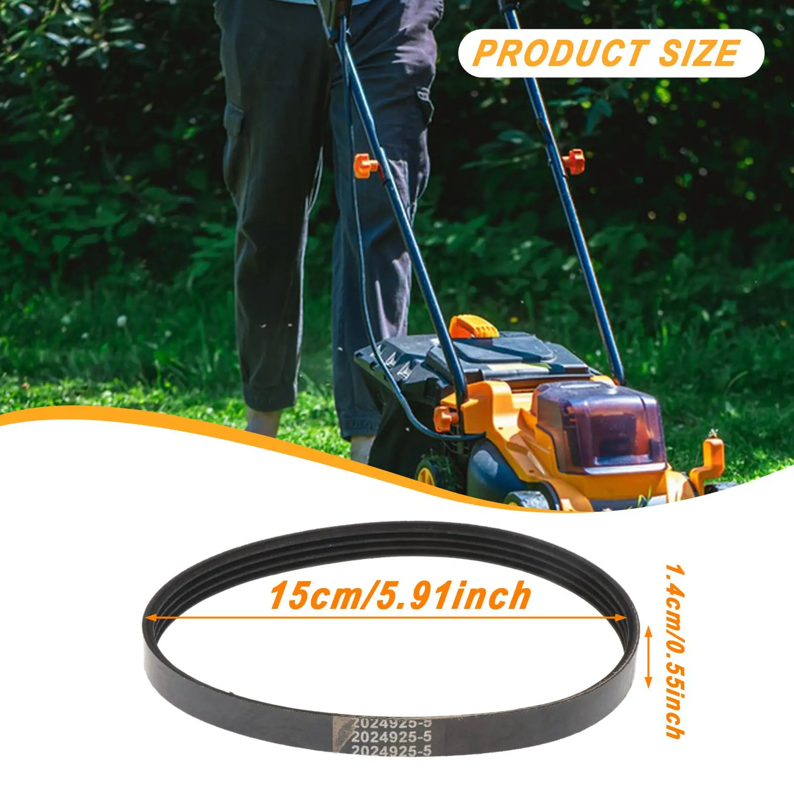 Multi Wedge Belt Long Lasting Rubber Accessory for Lawn Mower Efficient Repair Easy Installation