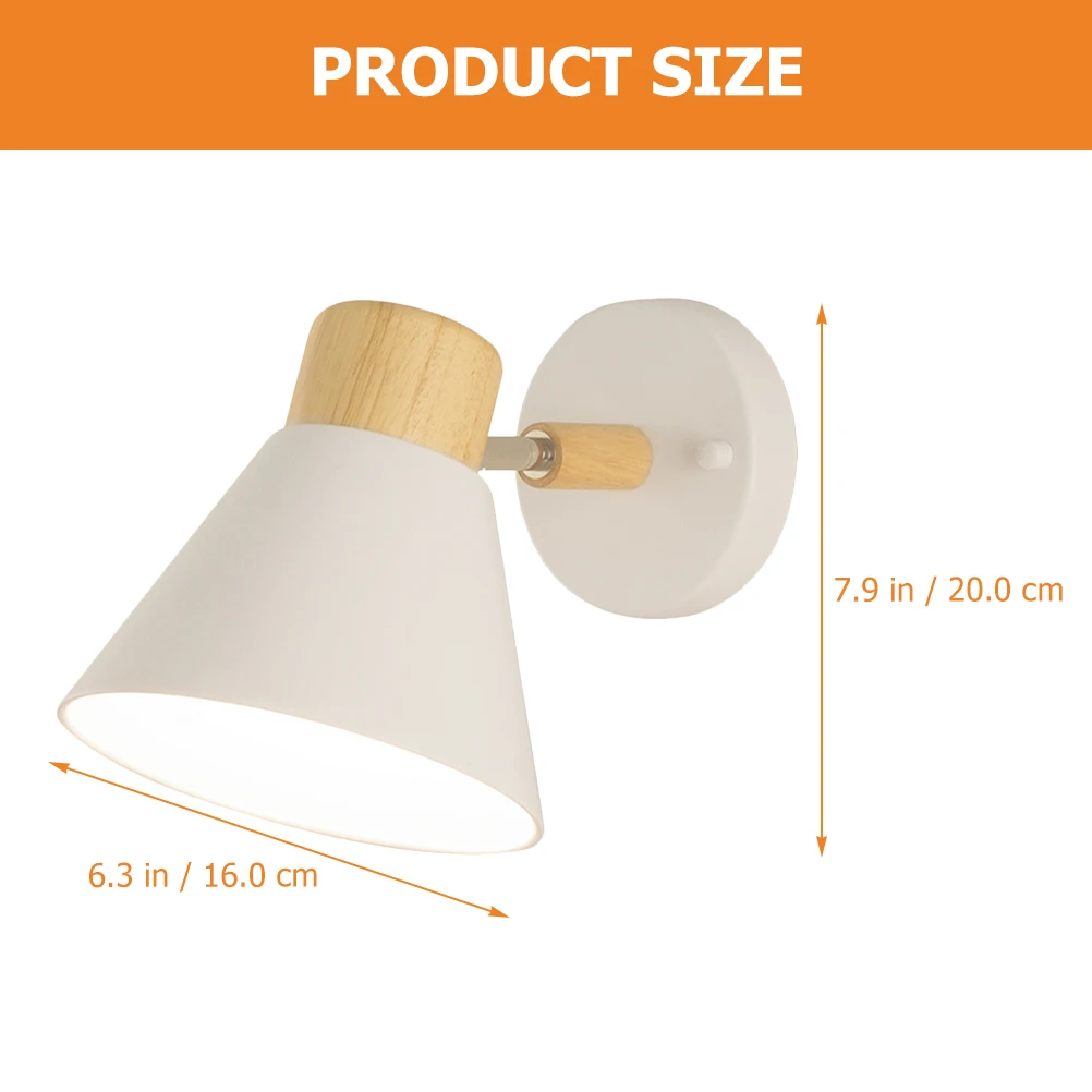 

Wall Lamp Simple White Nordic Bedroom Living Room Balcony Corridor Decorative Lighting Fixture Wall Light Mounted Indoor