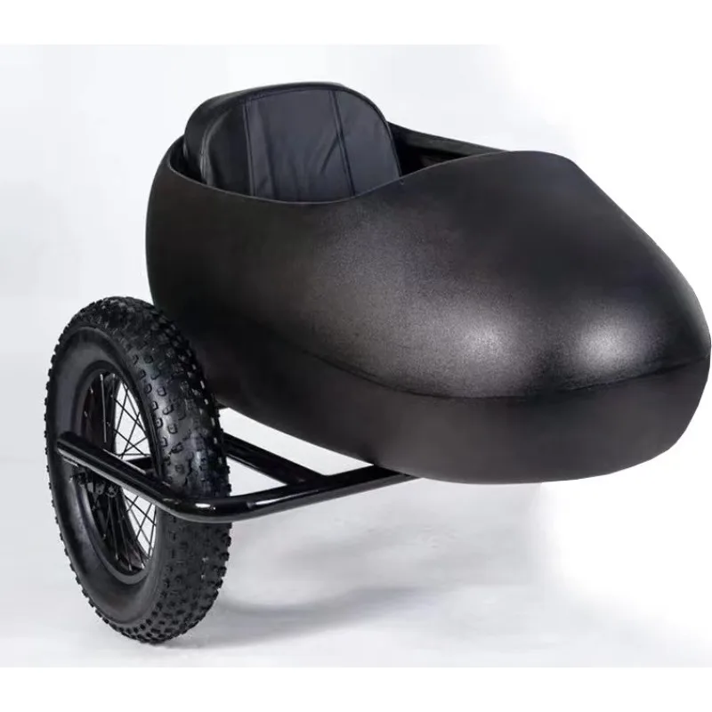 Electric bicycle bucket/bicycle side three-wheel bucket/separate side bucket and chassis tie rod and side wheel