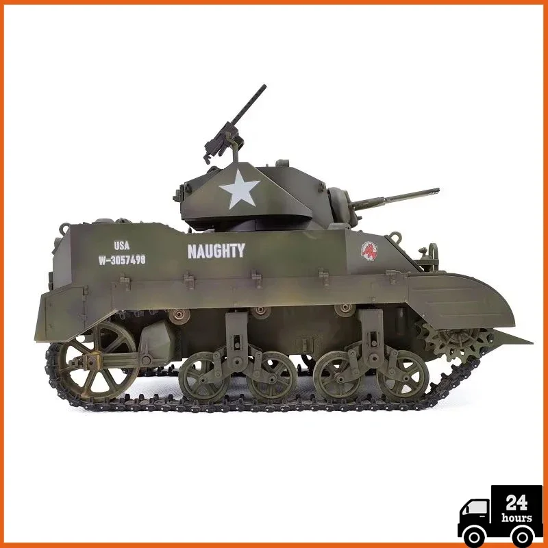 COOLBANK RC Tank scala 1/16 2.4ghz U.S. M5A1 modello di carro armato leggero study, serbatoi di controllo remoto con suono e luce per ragazzi adulti