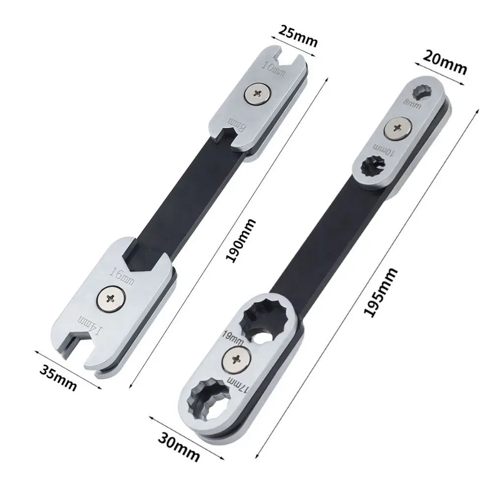 Portable 8in1 Wrench 360° Rotation Dual-use Installation Repair Quick Wrench Auto Repair Wrench for Motorcycle Auto Repair