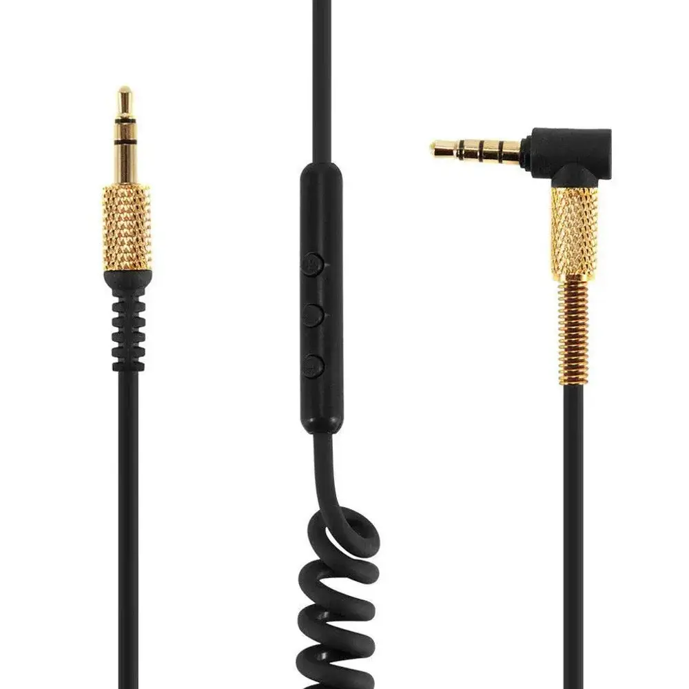 Cables trenzados duraderos Control de volumen micrófono extensión Cable de auriculares Cable de Audio Cable de auriculares para Marshall