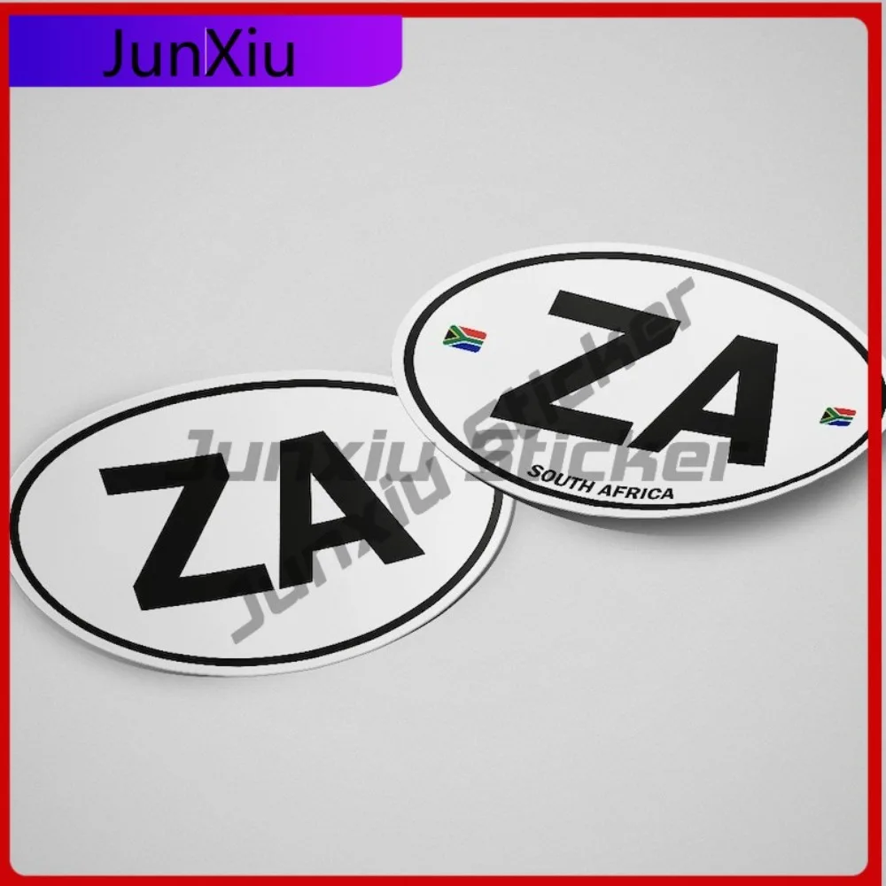 

South Africa Flag Sticker Oval-shaped White and Black Funny Trunks Outdoor Safety Warnings Scratch Proof Waterproof Auto