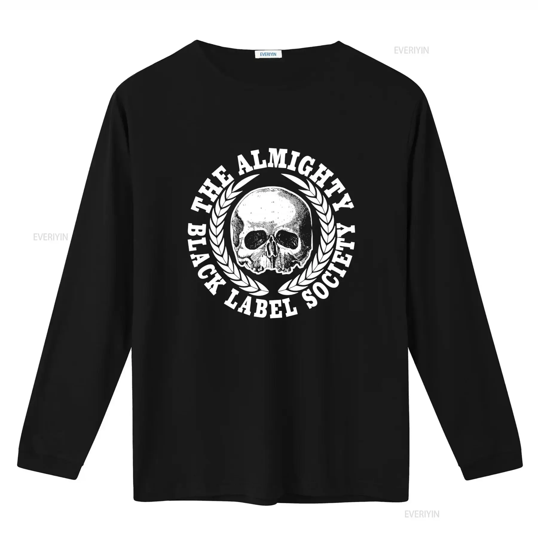 BLACK LABEL SOCIETY 'The Almighty BLS' Skull T Shirt for Men Rock Band Fashion Statement vintage Washed Top For Everyday Wear