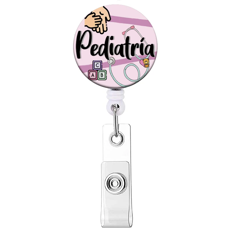 1PC Krankenhaus Krankenschwester Versenkbare Abzeichen Clip Arzt ID Karte Halter Reel für Namensschild Abzeichen Halter Bürobedarf Schnalle – Detail 30