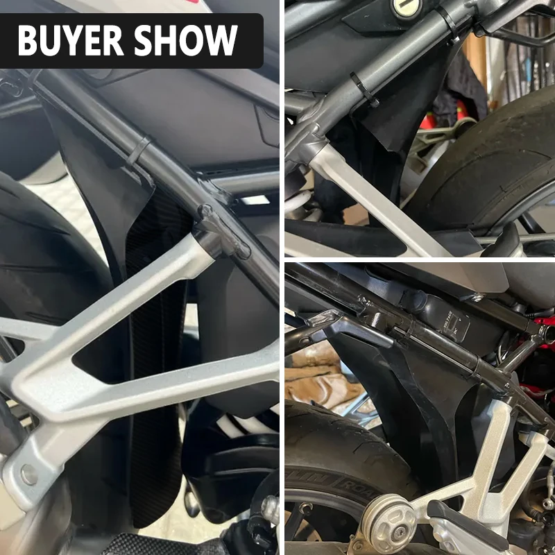 Carbon Black Rear Fender For BMW R1200R R1200RS LC R1250R 2015-2023 Splash Mud Dust Guard Mudguard Cover Mudflap