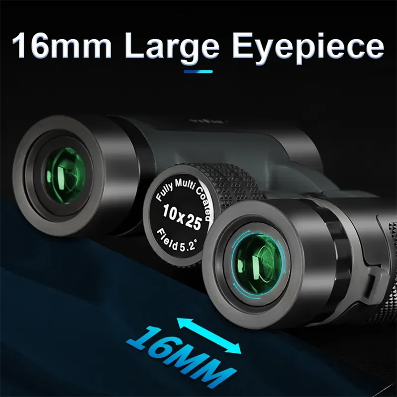 10x25 Kompaktes Fernglas mit Hoher Leistung für Erwachsene und Kinder Einfache Fokussierung HD-Optik Teleskop für Vogelbeobachtung Reisen Sport Spiele – Detail 10