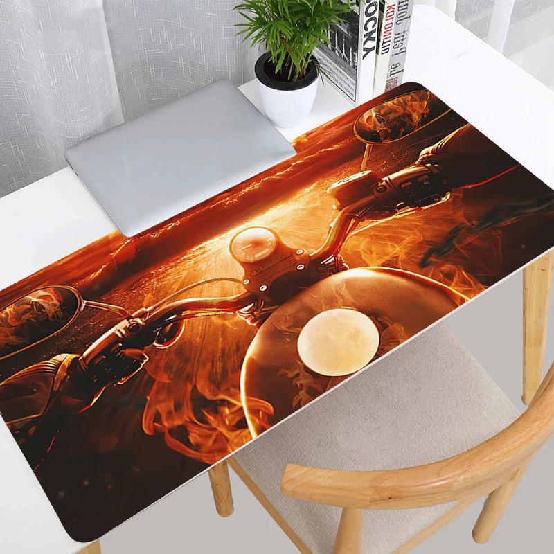 Mouse Pad Ghost Rider Notbook PC Gamer Keyboard Pad NonSlip XXL Lock Edge Rubber Computer Carpet Desk Mat Gamer Cabinet MousePad