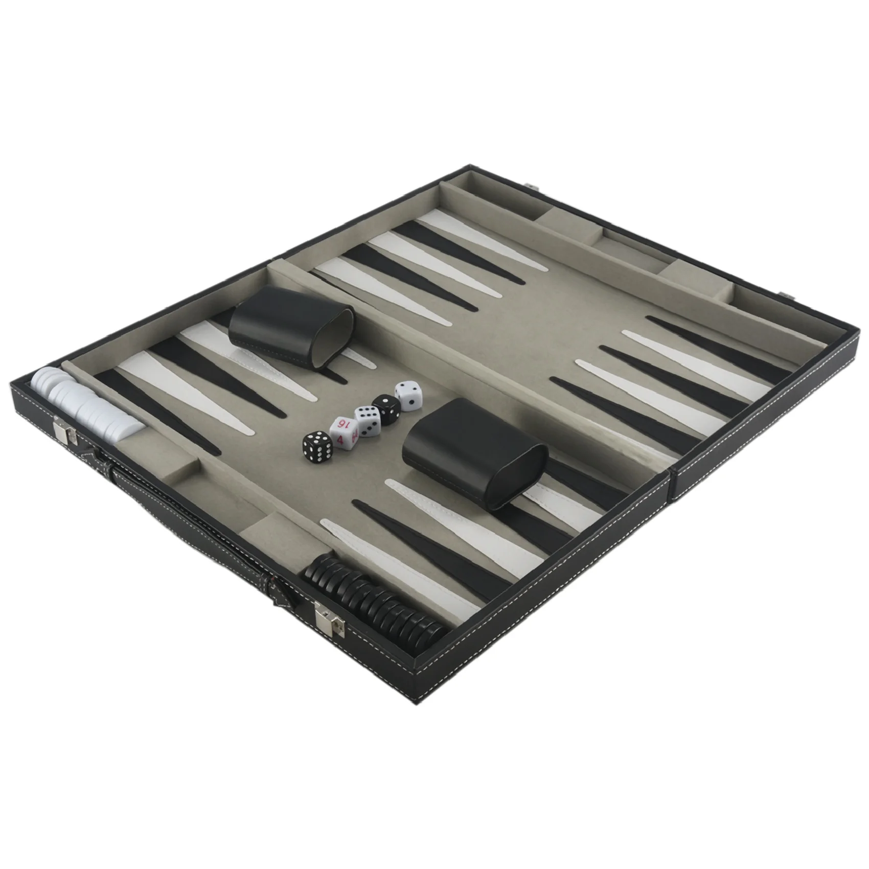 

AM-Backgammon Set - Classic 14.75 Inch Backgammon Sets for Adults Board Game for Antique Backgammon Set Set Family Game Set