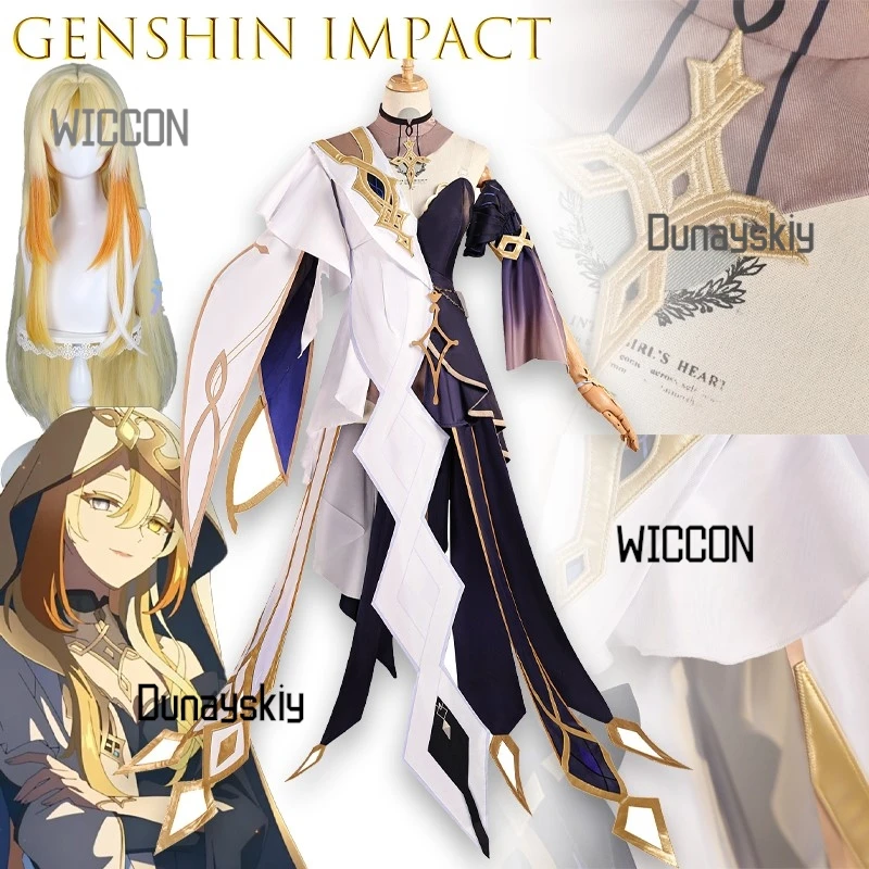 

Магазин Arrebol Cos ‌ Genshin Impact Ruler Of Life Naberius Косплей Костюм Ruanmei Парик Головные уборы Ожерелье Earri Полный комплект ‌ ‌