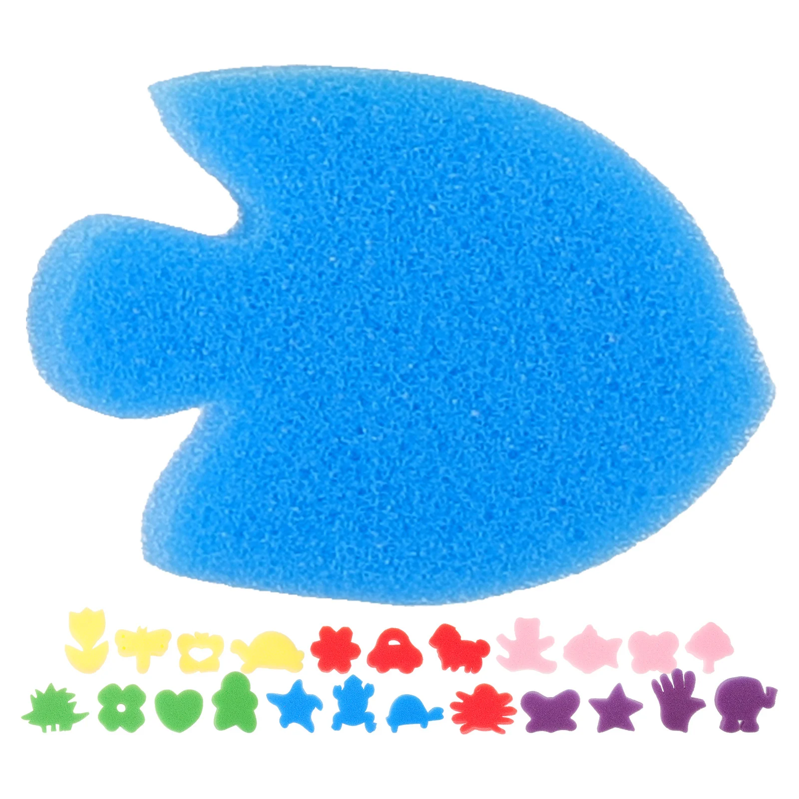 24 Pcs Suitable for Graffiti Kid Painting Sponge Brush Bulk DIY Random Colorful Sponges