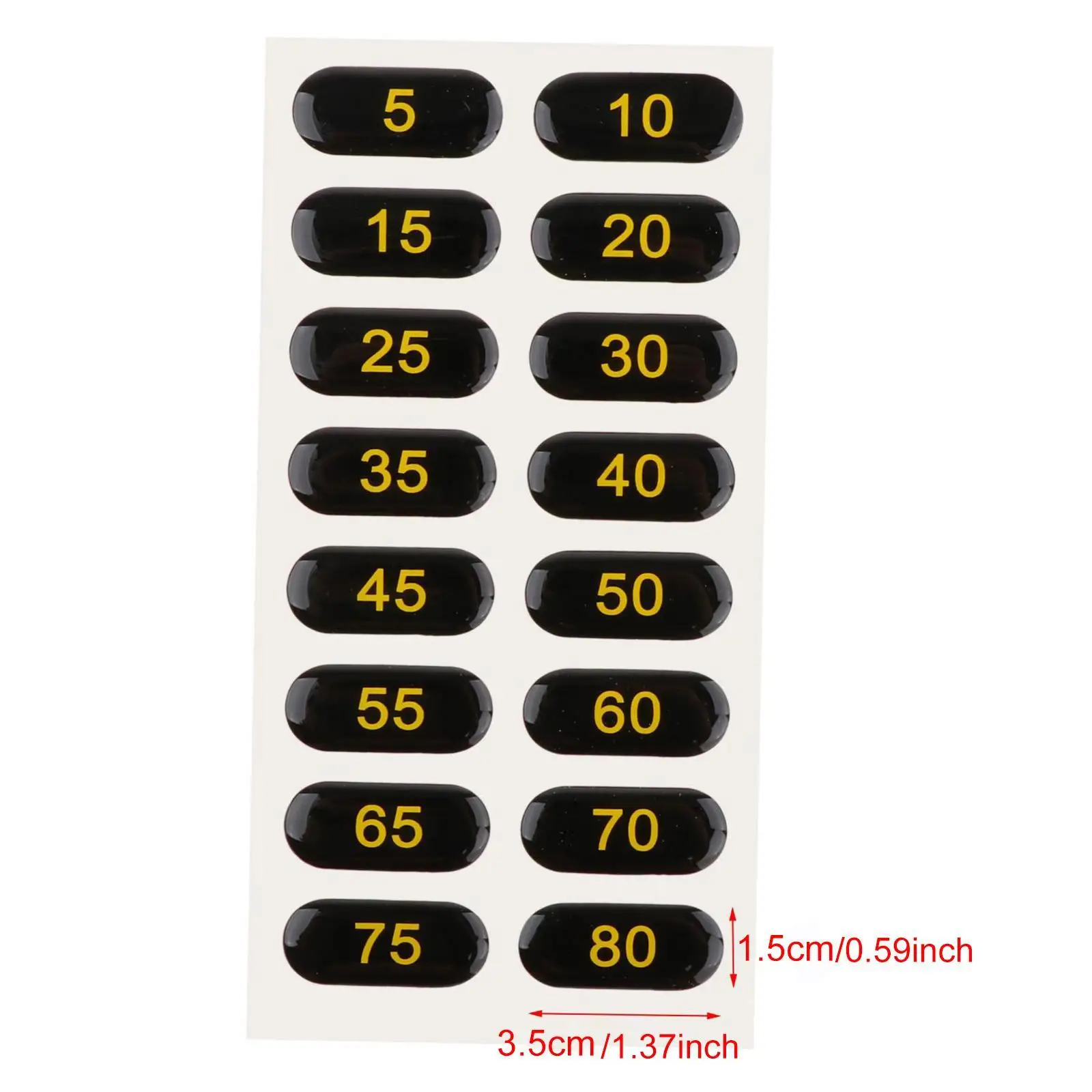 Fitness Equipment Accessory White Number Weight Stickers PP for Strength Training Machines and Home Gym Setup