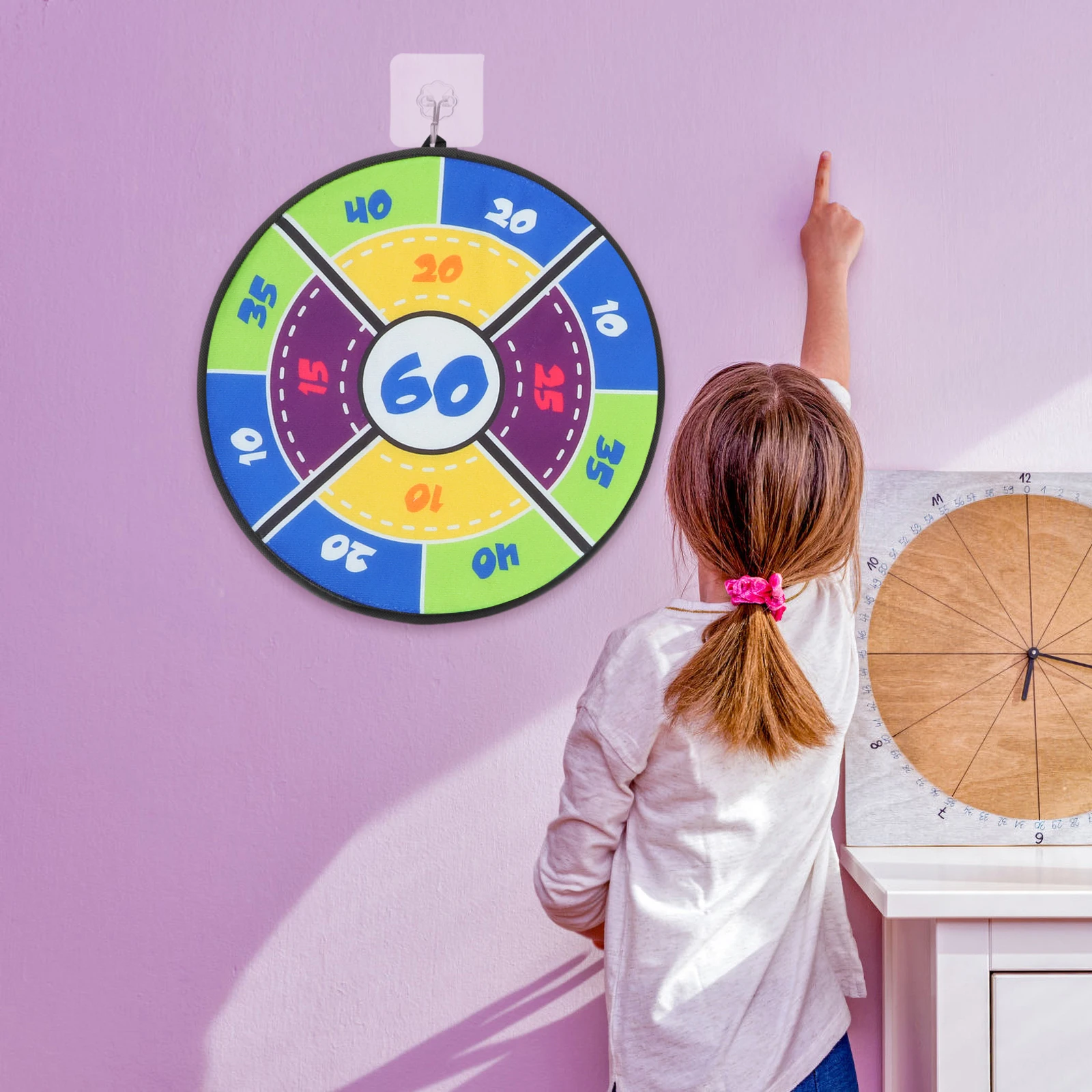 

Childrens Dart Board Toy Set 4 Sets Throw Sticky Balls Cloth Plate Premium Materials Sports Games