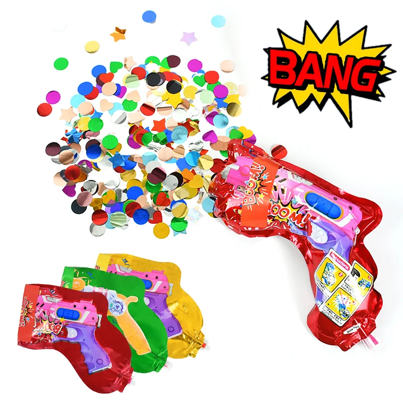 

5/10Pcs Confetti Popper Boom Gun Inflatable Balloon For Kids Birthday Party Wedding Decoration Holiday Atmosphere Gifts Boy Toy