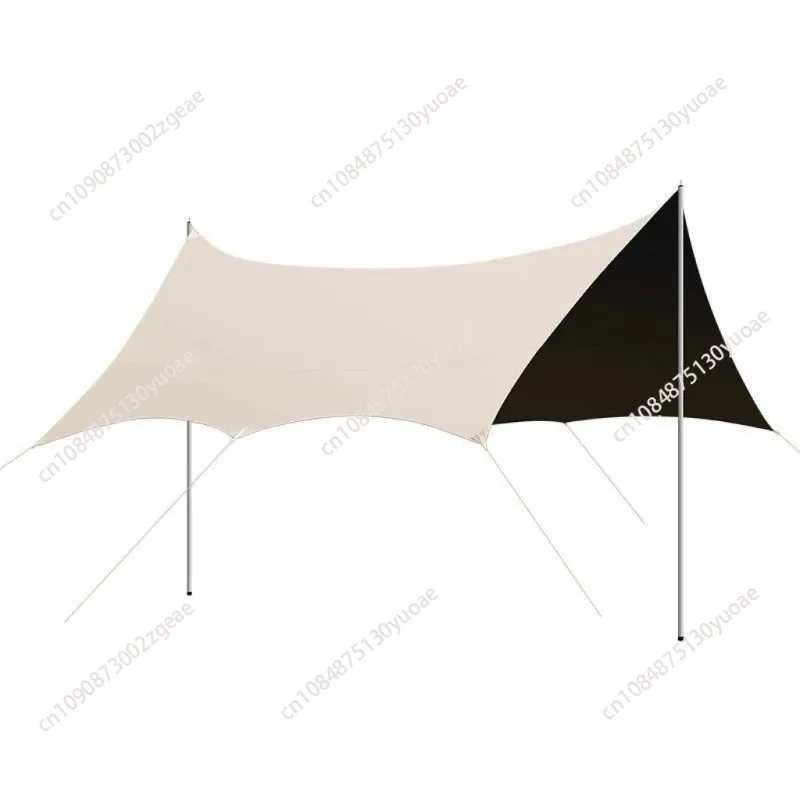 Black Coating Camping Tarp 8-Sided Butterfly Sun Shelter 99% UV Block Waterproof Beach Canopy Outdoor Sunshade for Picnic
