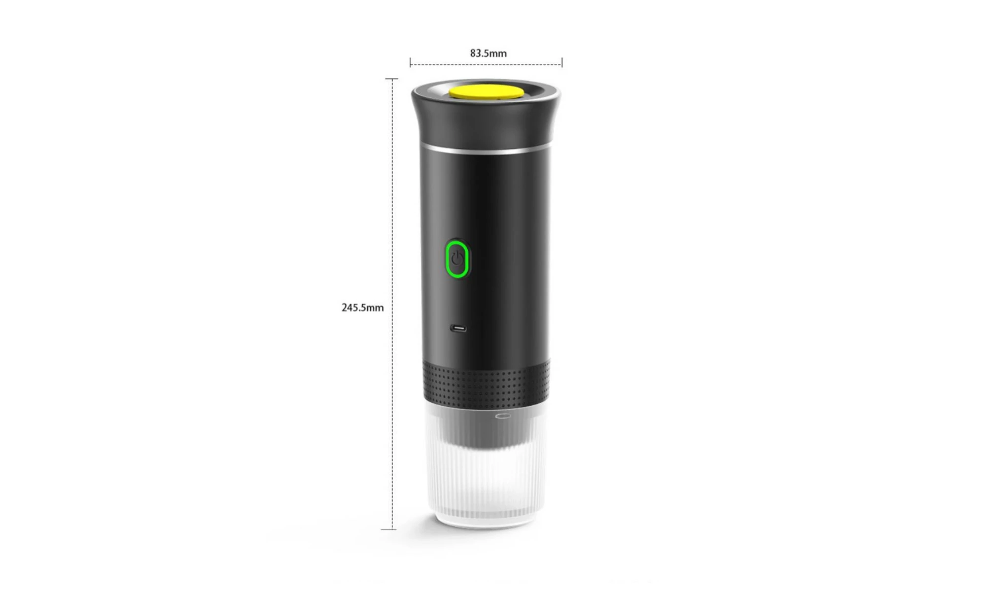 Portable Espresso Machine LED Display USB Rechargeable Espresso Machine Travel Coffee Brewer Transparent Chamber