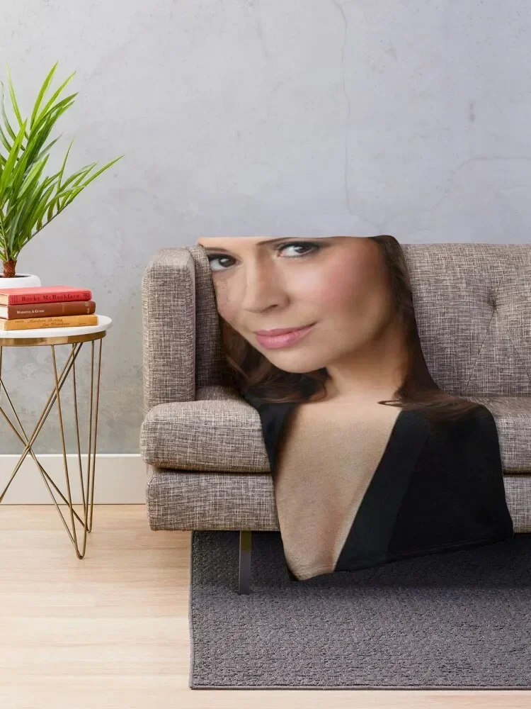 Alyssa Milano - Poster Throw Blanket For Baby Nap For Sofa Thin Blankets