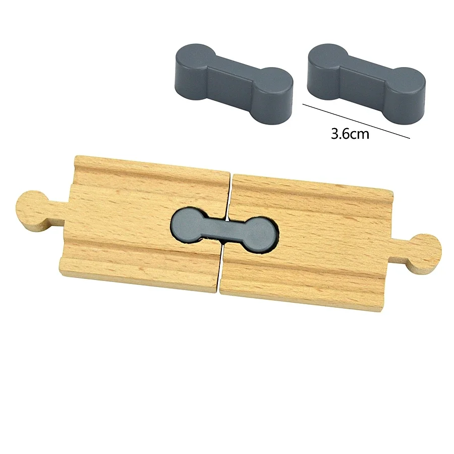 Houten spoorweg connect Fixer Treinspoorset Accessoires Connector Speelgoedhouder Fit Biro Educatief houten spoorspeelgoed