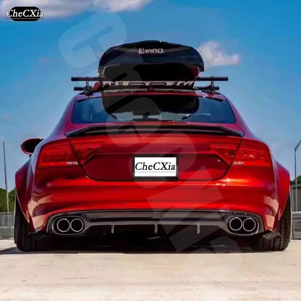 

High Quality Real Carbon Fiber R-Style Spoiler for Audi A7 S7 RS7 2013-2018 Rear Trunk Wing Spoiler