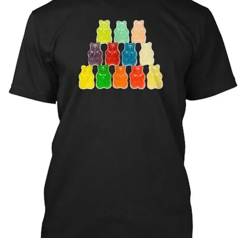 Chewy Bear Shaped Gummy Candy De TShirt Made in the USA Size S to 5XL
