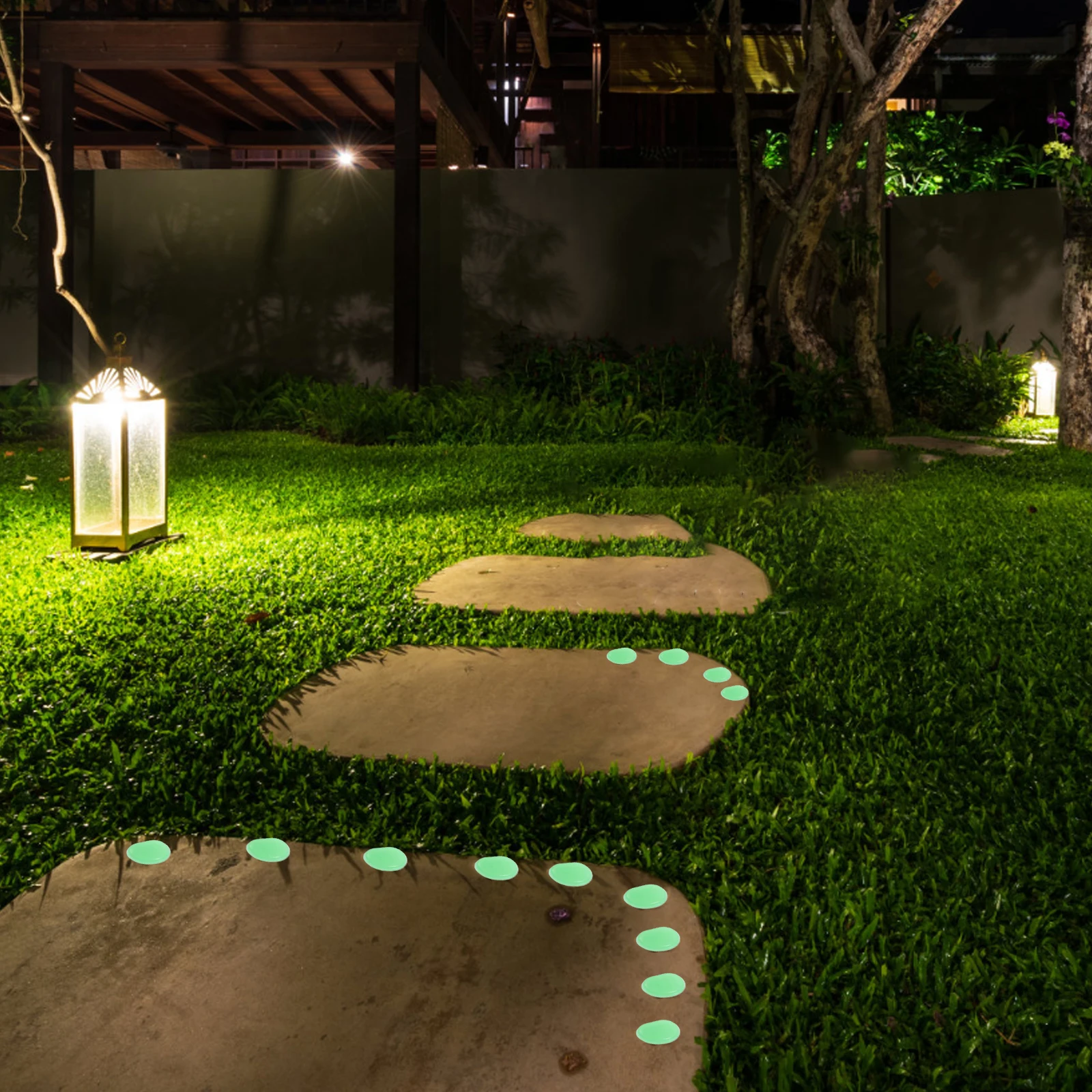 

100pcs Resin Multi-Function Flowerpot Pebbles Night Glow Pebbles for Aquarium Pond Garden Decoration Landscape Stones Fish Tank