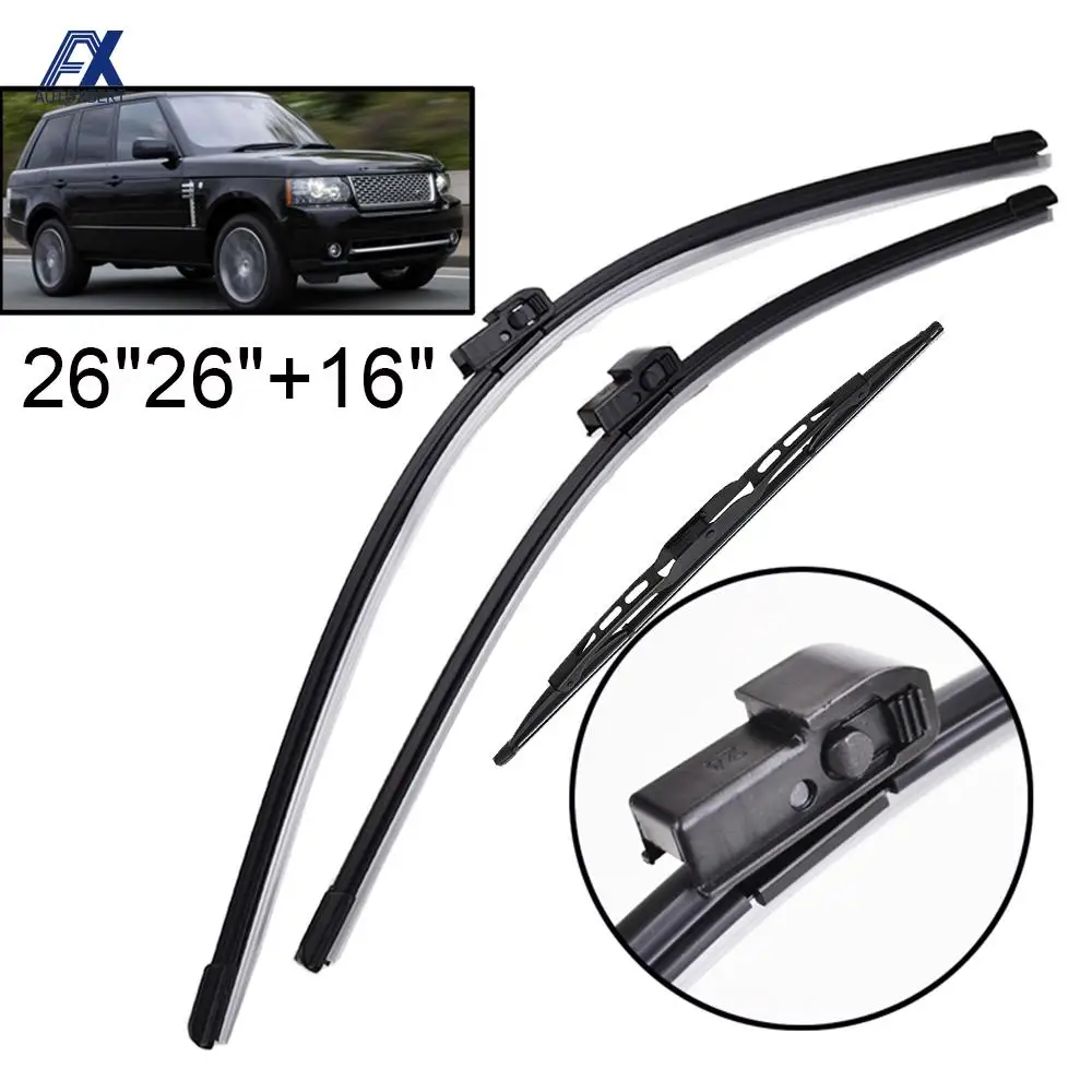 3Pcs/set Front & Rear Window Wiper Blades Windshield Windscreen Wiper For Land Rover Range Rover L322 Vogue HSE 2002 - 2012