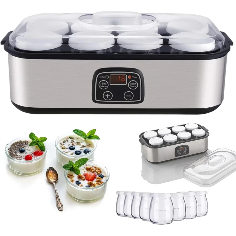 Cross-Border Supply 8-Cup Compact Dessert Processing Station Multi-Function For Yogurt Ice Cream Jam Pudding Milkshake Preparati
