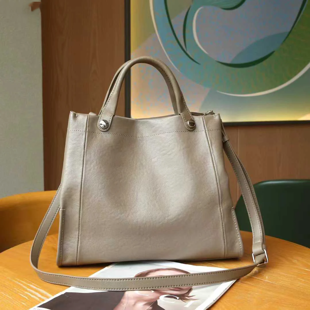 

Tote Bag Top Handle New In Handbag Soft Leather Women's Top Handle Crossbody Bag Large Capacity Commuter Casual Shoulder Bag