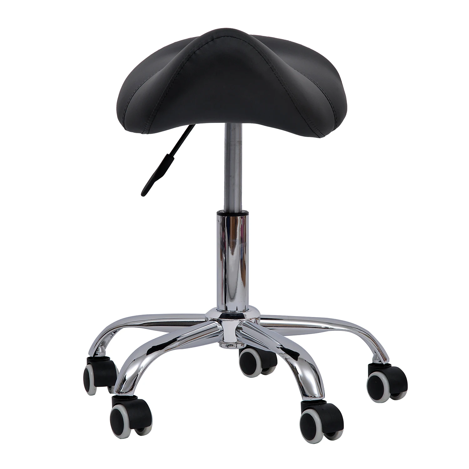 Homcom drehbarer hocker stuhl verstellbarer gepolsterter kosmetik stuhl