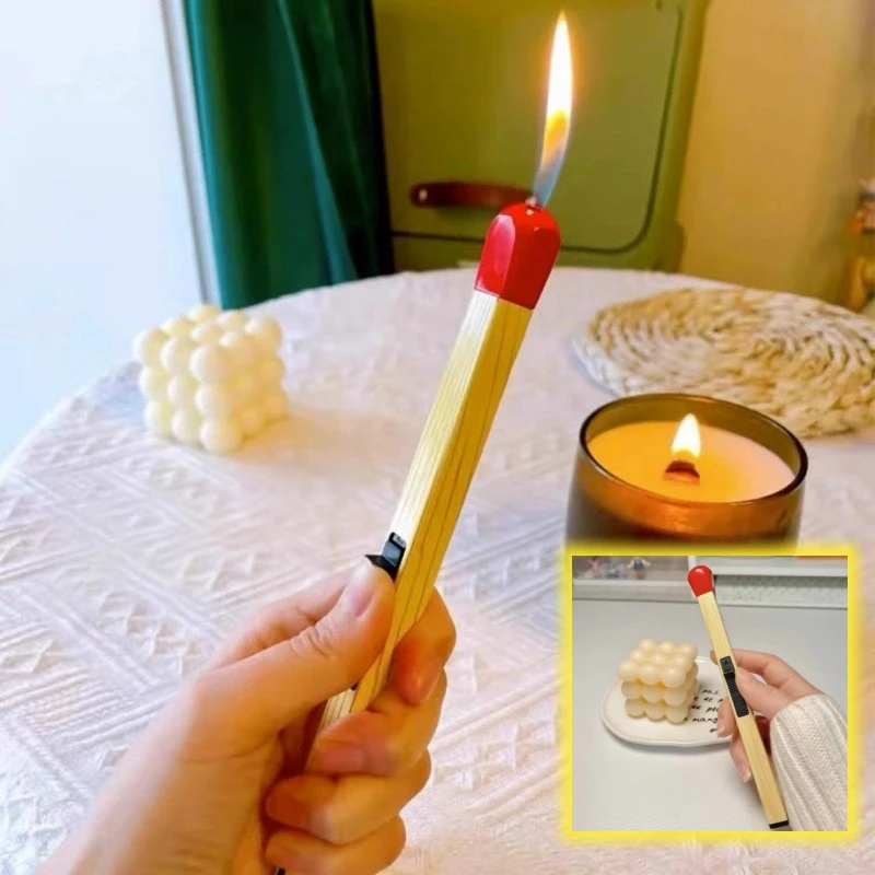 

Long Matches Refillable Reusable Lighter Butane Fuel Barbecue Gas Stove Survival Tools Outdoor Men Women Cigarette Accessories