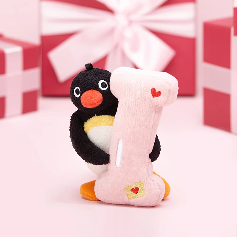 Pingu 펭귄 인형 심장 박동 여자 친구에게 발렌타인 데이 선물 여자 커플 인형 펜던트 Collction 선물 어린이를위한 귀여운