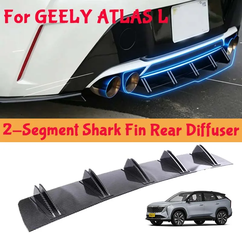 For GEELY ATLAS L Shark Fin Rear Diffuser Split Chassis Spoiler Auto Aerodynamic Parts Aerodynamic Modification