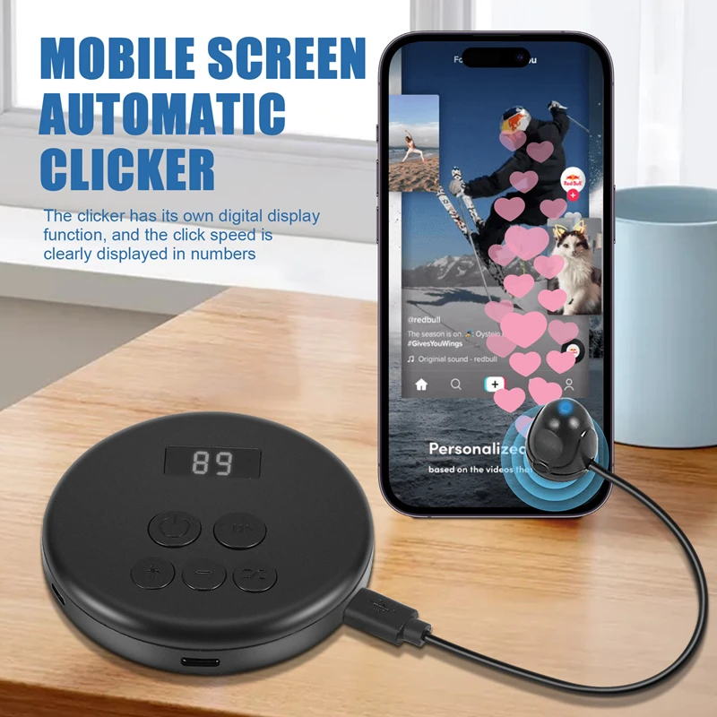 Mobile Phone Screen Auto-Clicker Mute Connection Device Physical Simulation Finger Click Device Screen Auto Clicker