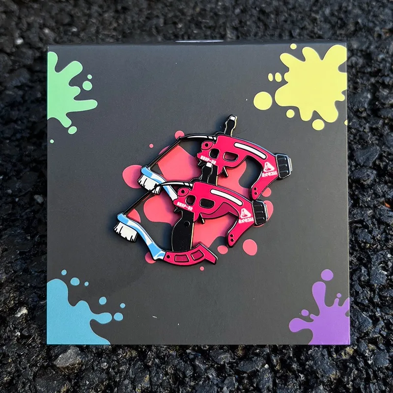 

In Stocks Platoon3 Jet Warrior Peripheral Badge Red Teeth Bluetooth Spatter Gun Brooch Figurine Gift