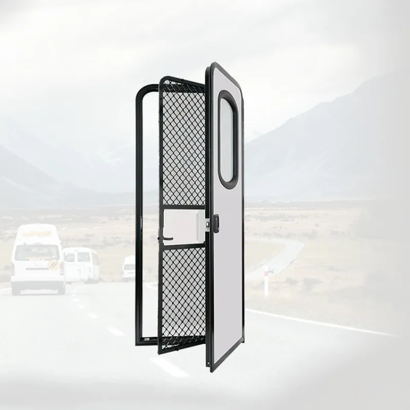 Waterproof And Durable Tempered Glass American Door With Fixed Modified Cars Door RV Entry Door